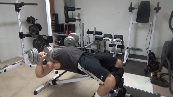 Dumbbell Guillotine Bench Press for Upper Chest Shift