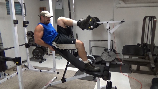 Incline Bench Single Leg Knee Raises for Six-Pack Abs - Raise Left Leg