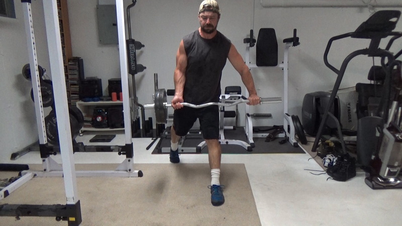 Offset Loaded EZ Bar Split Squats for the Obliques Top