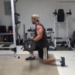 Offset Loaded EZ Bar Split Squats for the Obliques