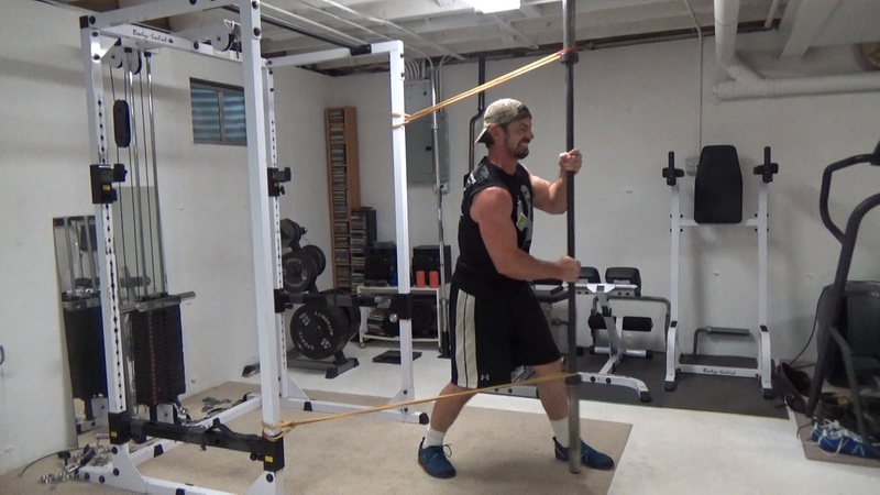 Propeller Pallof Presses With an Olympic Bar