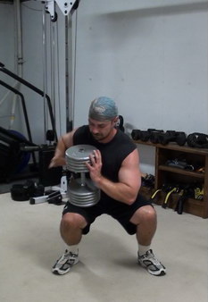 Resting Goblet Squats Setup