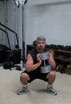 Resting Goblet Squats Left