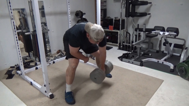 Cross-Body Dumbbell Rows For Upper Back Row