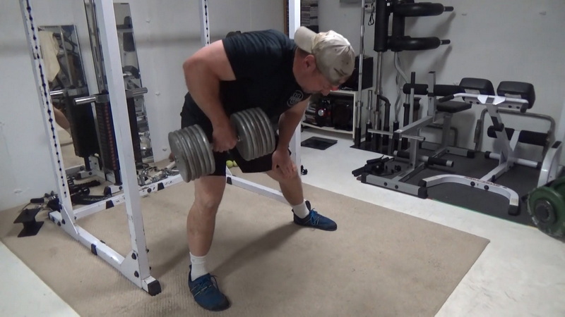 Cross-Body Dumbbell Rows For Upper Back Right top