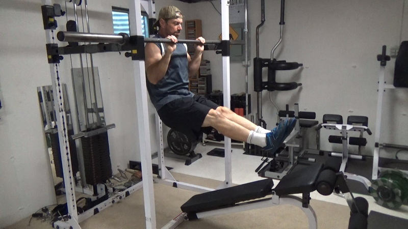 Feet-On-Bench Chin-Ups for Greater Lat Stretch Decline top