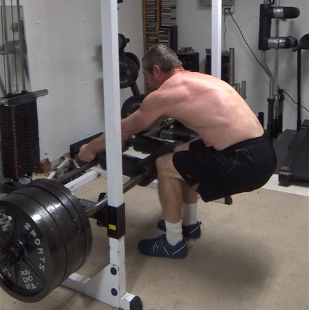 Safety Squat Bar "Over The Top" Rotary Rows For Full Stretch to Full Contraction