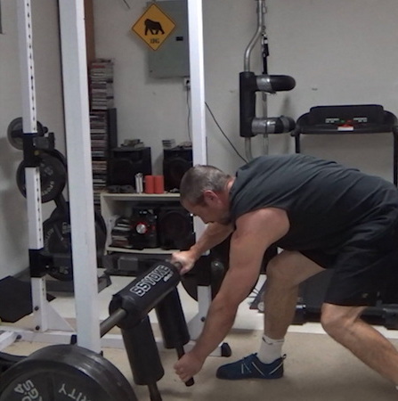 Safety Squat Bar Rotary Rows For Lat Stretch Training