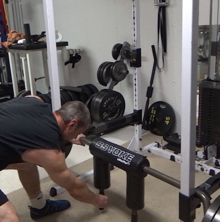 Safety Squat Bar Rotary Rows For Lat Stretch Training
