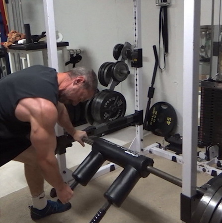 Safety Squat Bar Rotary Rows For Lat Stretch Training
