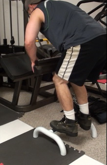 Crouched Calf Raises on the Leg Curl Machine Setup