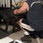 Crouched Calf Raises on the Leg Curl Machine