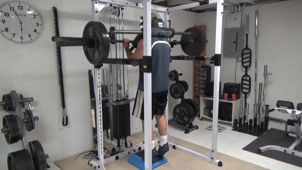 Self-Spotted Yoke Bar Standing Calf Raises Top