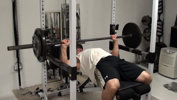 One and a Quarter Rep Barbell Bench Press - One Quarter Up