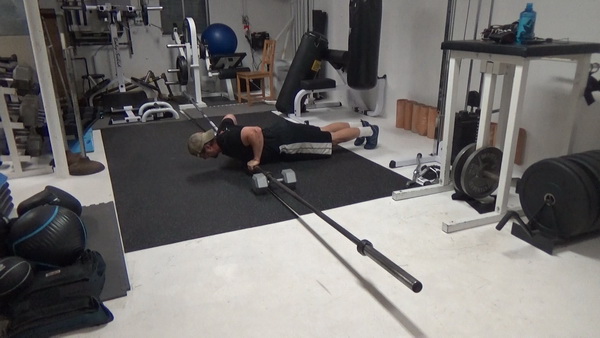 Two Bar Lever Balancing Push-Ups Bottom