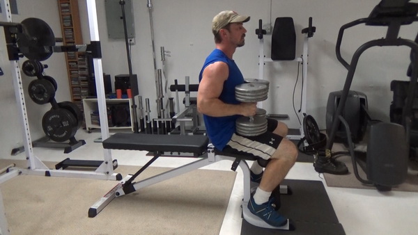 Bottom Start Dumbbell Bench Press Setup