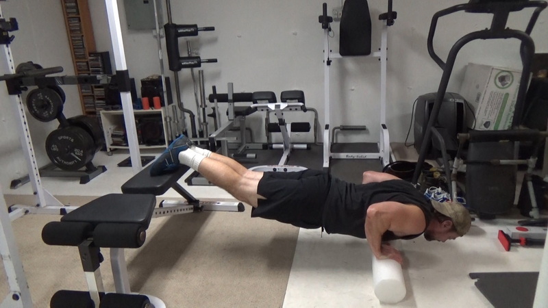 Foam roller on sale dumbbell press