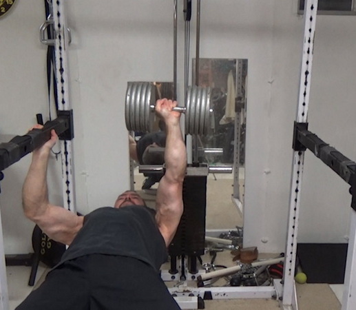 One-Arm Braced Dumbbell Bench Press