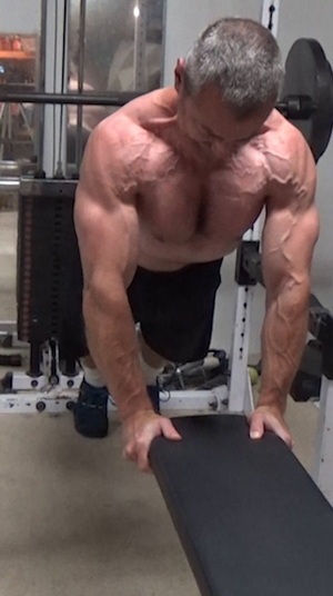 Carve Definition Into Your Chest With Push-In Bench Push-Ups