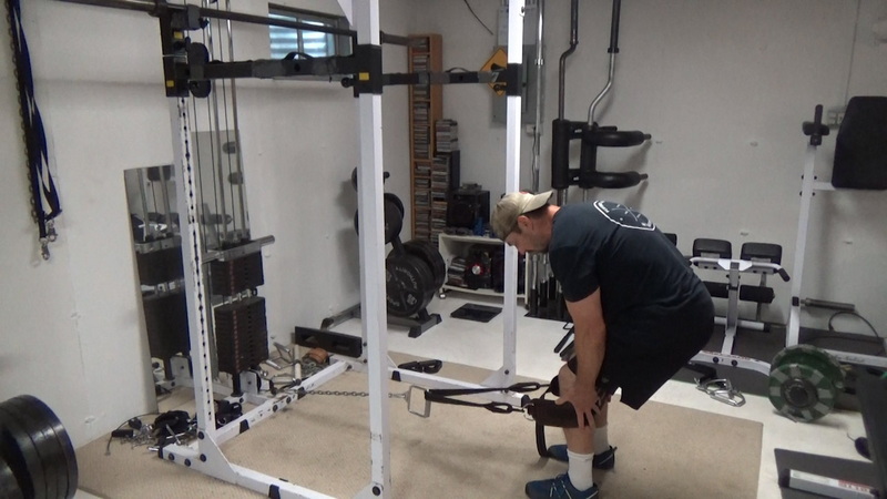 Dip Belt Abductors-on-Fire Squats for Building Squat Strength Setup