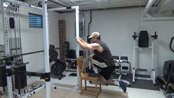 Single Leg Bench Squats Bottom