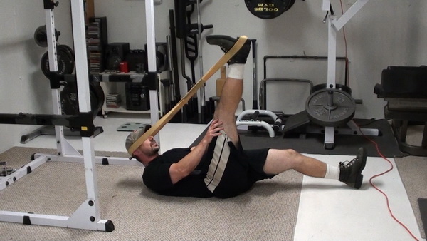 Band-on-Head Hamstring Stretch