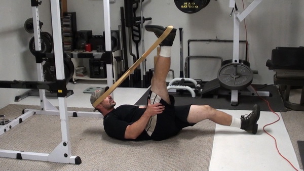 Band-on-Head Hamstring Stretch Pull