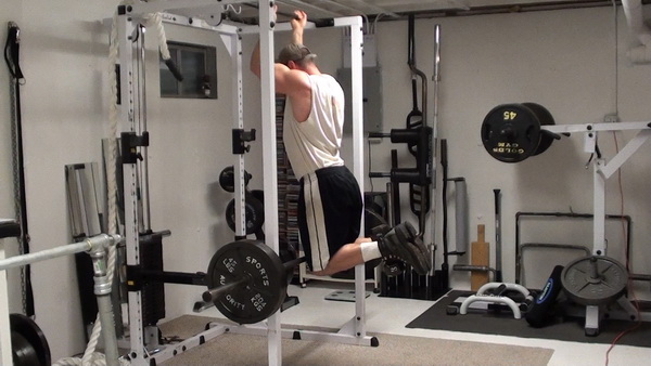 Braced Leg Hanging Dumbbell Leg Curls Top