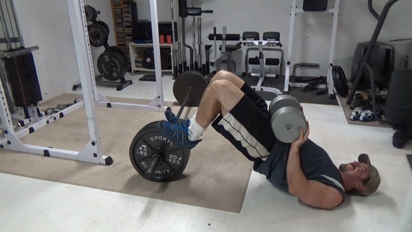 Roll-Up Barbell Plate Leg Curls Heavy Weight Top