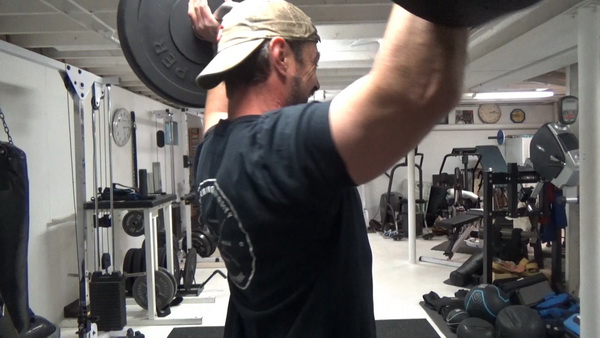 EZ Bar Overhead Carry for Strengthening Shoulders