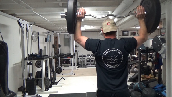 EZ Bar Overhead Carry for Strengthening Shoulders