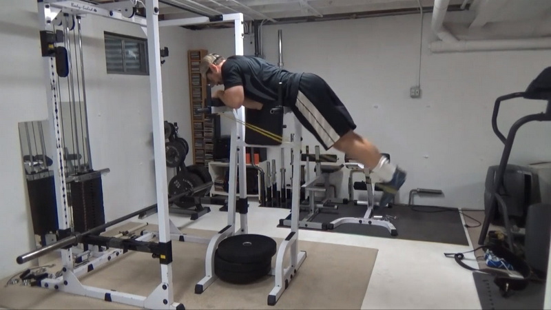 Reverse Hyperextensions on the Ab Chair for Posterior Chain Work and Lower Back Traction Middle