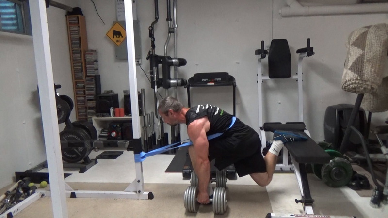 Bnded Bulgarian Split Squat Deadlifts to full Split Squats