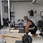 Horizontal Band Split Kneeling Deadlift Lockouts For Glute and Lower Back Strength Training