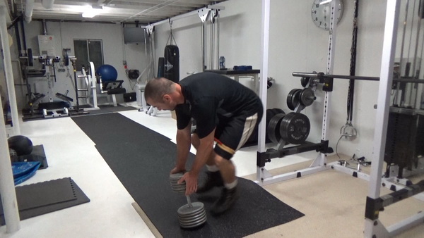 Lateral Dumbbell Gorilla Walking For Conditioning and Movement Training With Bands