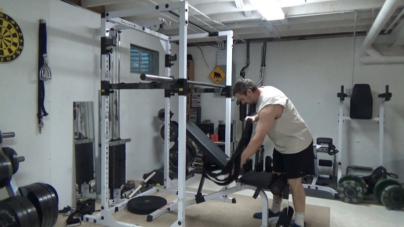 Pendulum Squats with The Incline Bench and Bands