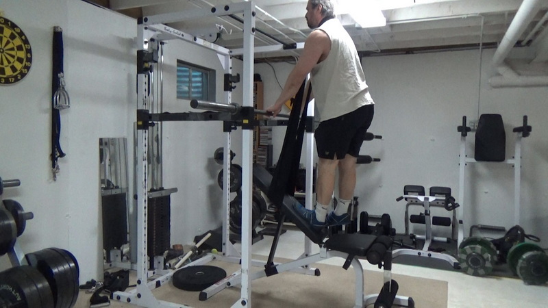 Pendulum Squats with The Incline Bench and Bands