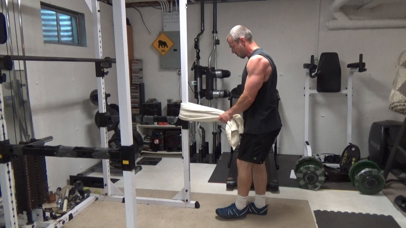 Single Leg Towel Pistol Squats For Bodyweight Leg Training