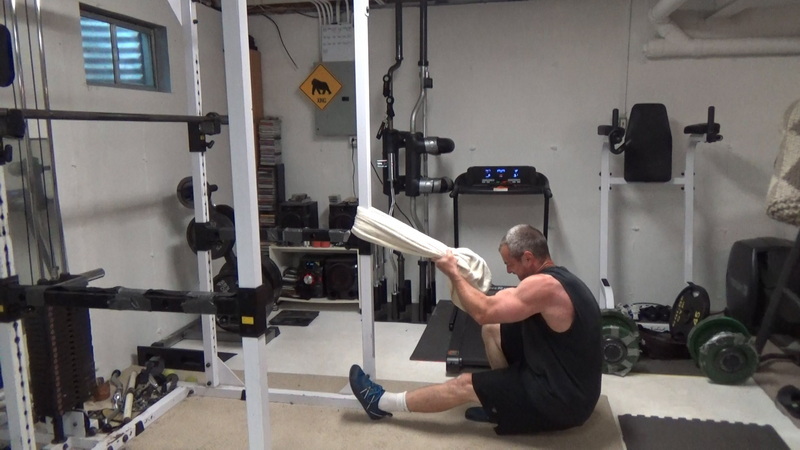 Single Leg Towel Pistol Squats For Bodyweight Leg Training
