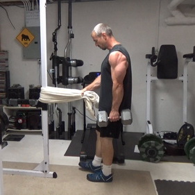 Single Leg Towel Pistol Squats For Bodyweight Leg Training
