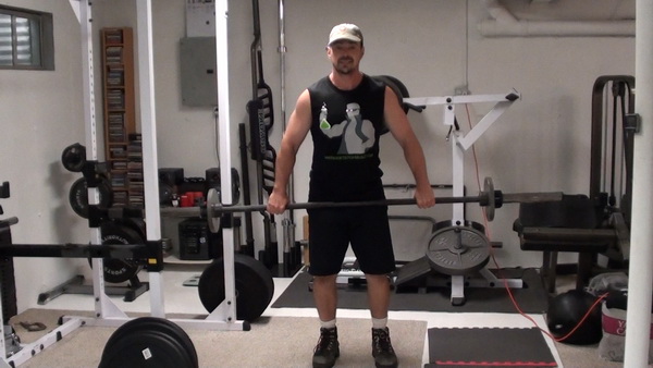 Barbell Lateral Raises Start