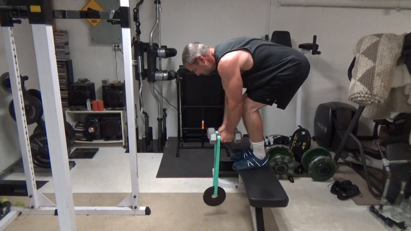 Band-Dumbbell-Plate Bent-Over Lateral Raises For Rear Delts