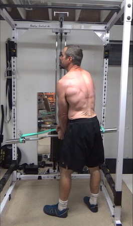 EZ Bar and Band Archer Pulls For Rear Delts and Upper Back