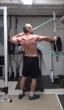 EZ Bar and Band Archer Pulls For Rear Delts and Upper Back