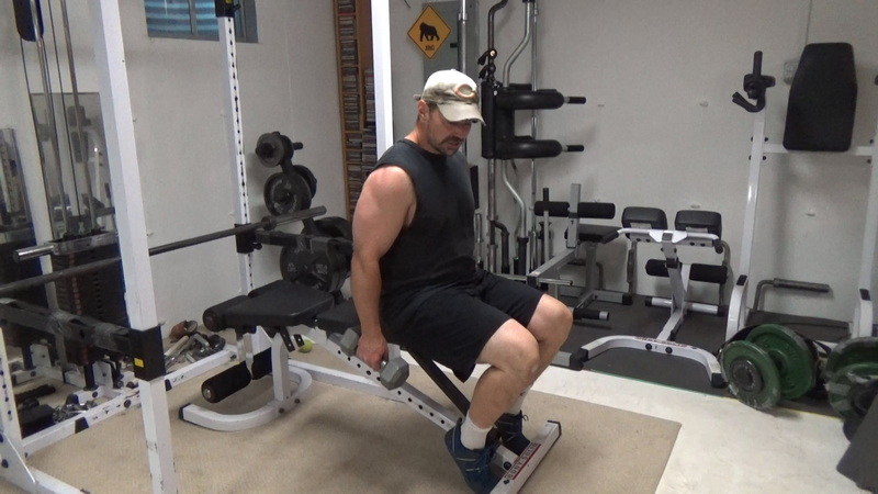 Underbench Lean-Back Lateral Raises position