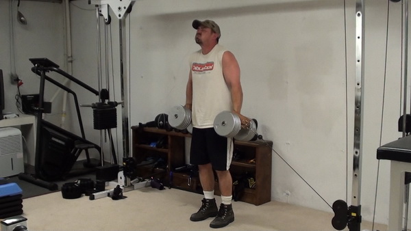 Hybrid Cable-Dumbbell Shrugs for Monster Traps Shrug Top