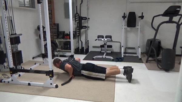 Pump Your Triceps With Cable Resisted Close Grip Push-Ups Bottom