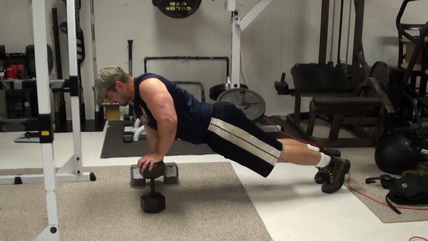 Mixed Height Dumbbell Push-Ups For Building Triceps Mass