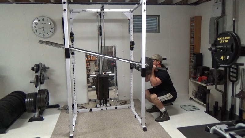 Two Bar Front Squat Machine Triple Drop Sets Start