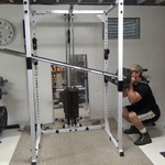 Two Bar Front Squat "Machine" Triple Drop Sets